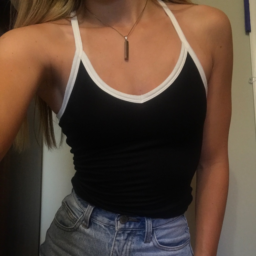 Garage Black and White Tank Top